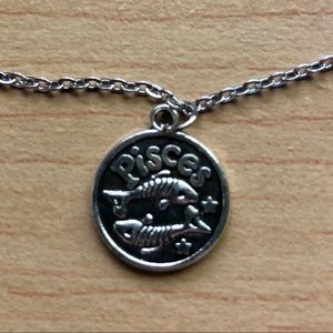 NWT Handmade Pisces Zodiac Antique Silver Coin Necklace